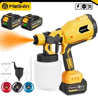 ⁦פיסטולט נטען נייד  MELLWIN בנפח 1000 מיליליטר עם דיזות 4 גדלים, מתאים לבית עם סוללת Makita 18V⁩ – תמונה ⁦2⁩