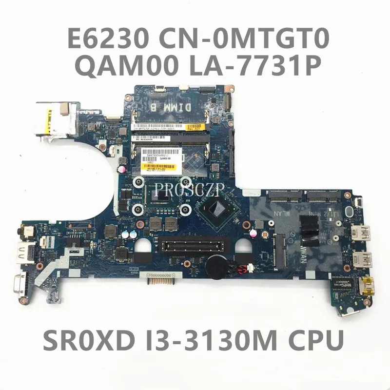 

Оригинальная материнская плата QAM00 для ноутбука Latitude E6230 с системной платой SR0XD