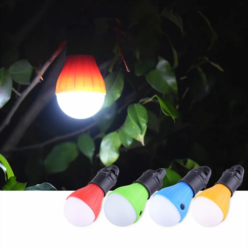 Portable Camping Equipment Outdoor Hanging 3 LED Camping Lantern Soft Light LED Camp Lights Bulb Lamp for Tent Fishing