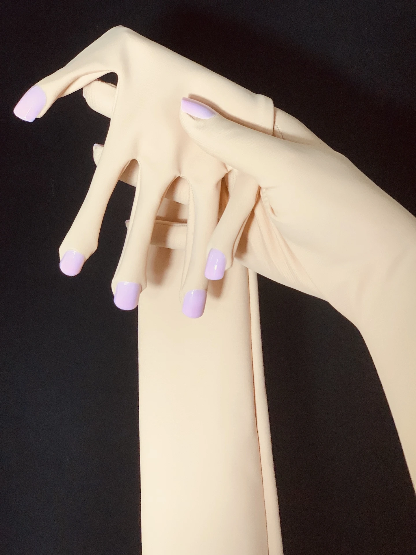 

Women's None Shiny Flesh Spandex Zentai Glove Fetish Crossdress Men's Cosplay Kigurumi Gloves With Nails Male to Female