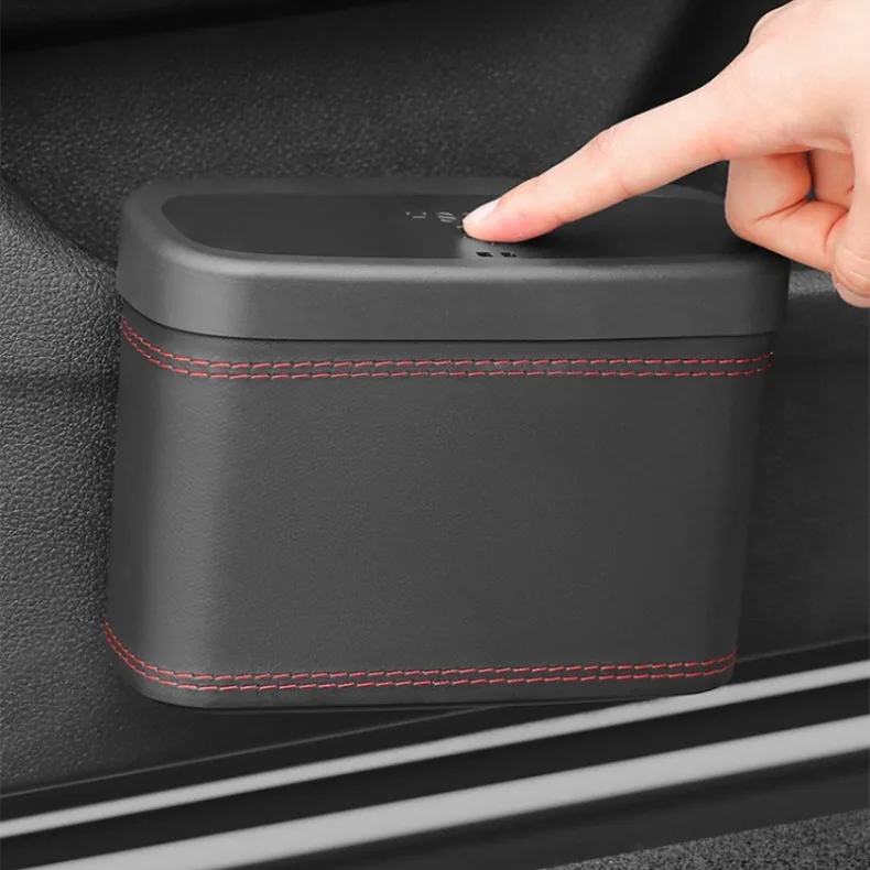 Multi-functional Car Trash Bin Hanging Vehicle Garbage Dust Case Universal Backrest Storage Box Pressing Trash Can Accessories