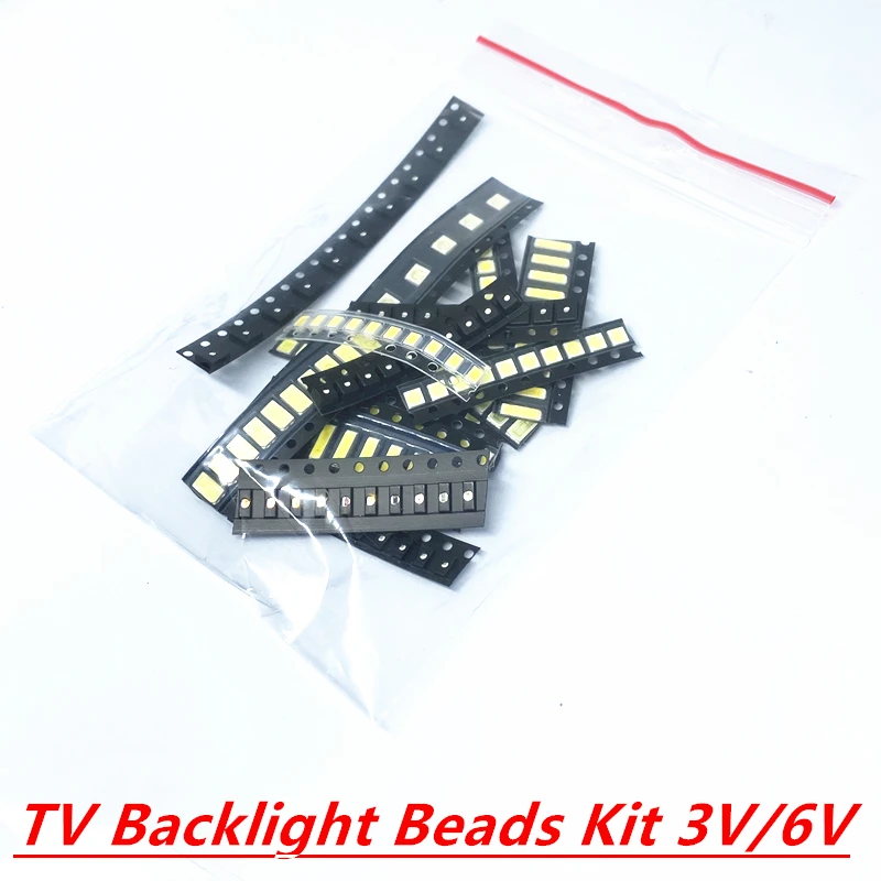 SMD LED 키트, TV 백라이트 비드용 콜드 화이트, 170 개, 1W-2W, 3V, 6V, 2835, 3030, 2828, 3535, 5630, 7020, 7030, 4020, 4014/7032