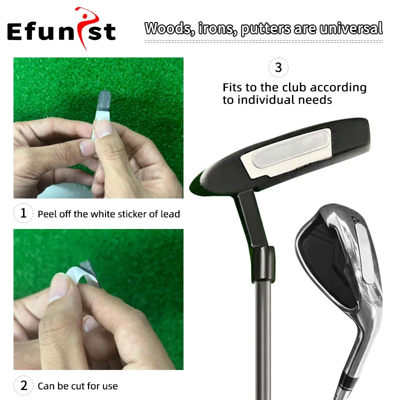 1 Set Weighted Lead Tape Add Swing Weight For Golf Clubs Tennis Racket Iron Putter 3g/piece Golf Accessories Supplies Drop Ship