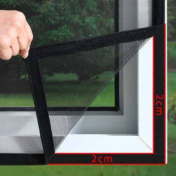 Customizable size anti-mosquito window screen self adhesive window mosquito net summer insect proof door mosquitonet for windows