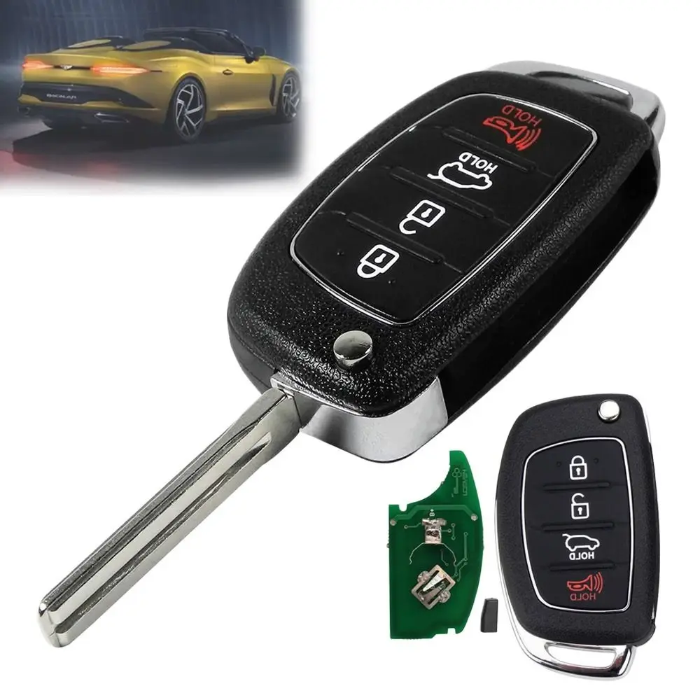 

315/433mhz Car Flip Key High Quality ABS ID46 Chip Remote Key Fob Replacement Car Remote Key for Hyundai Accent