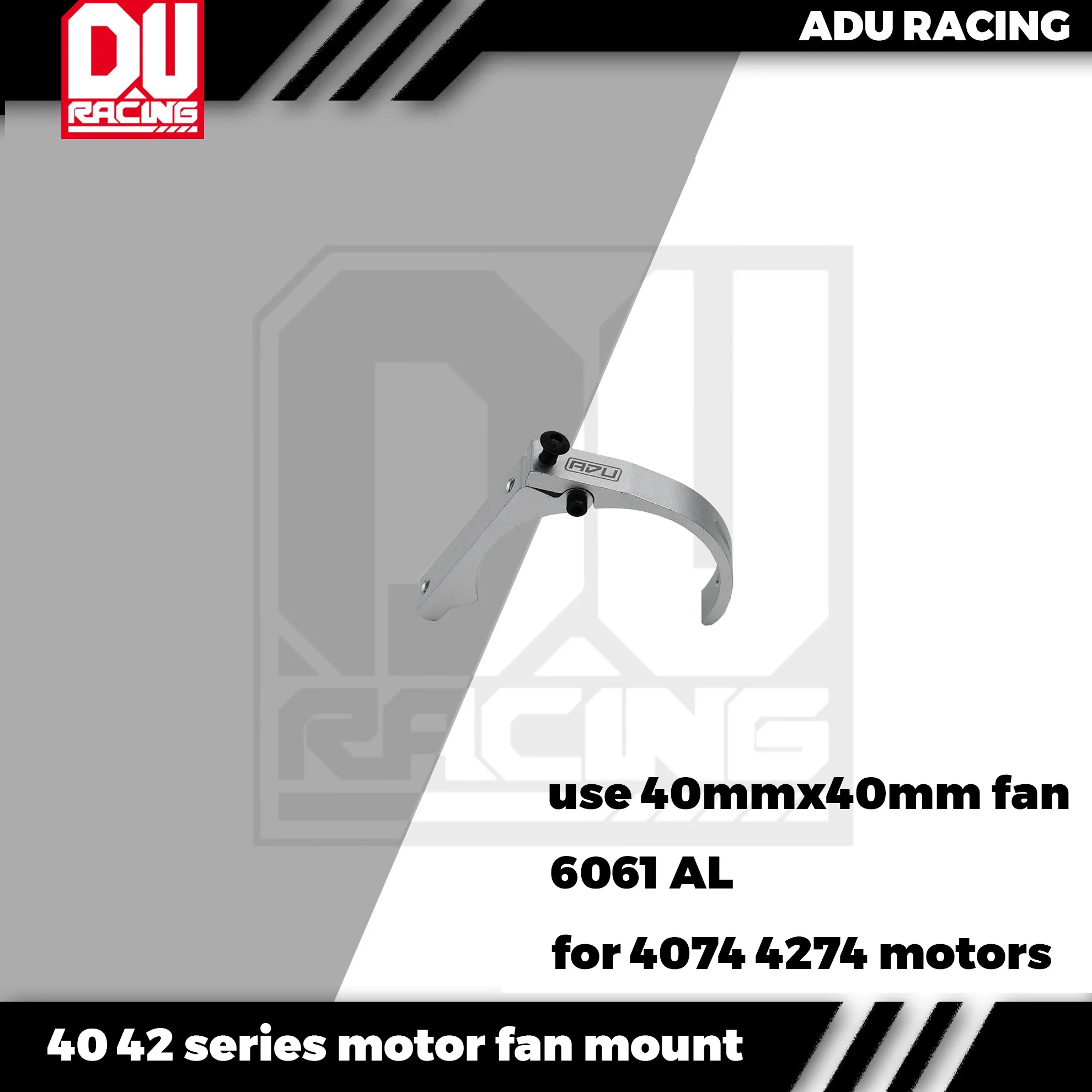 ADU RACING 6061 AL 40mmx40mm Cooling Fan Ajustable Mount FOR 40 42 series MOTOR hobby wing spektrum 4074 4274 4268 4278 rc car cooling fan set cooling fan adjustable mount