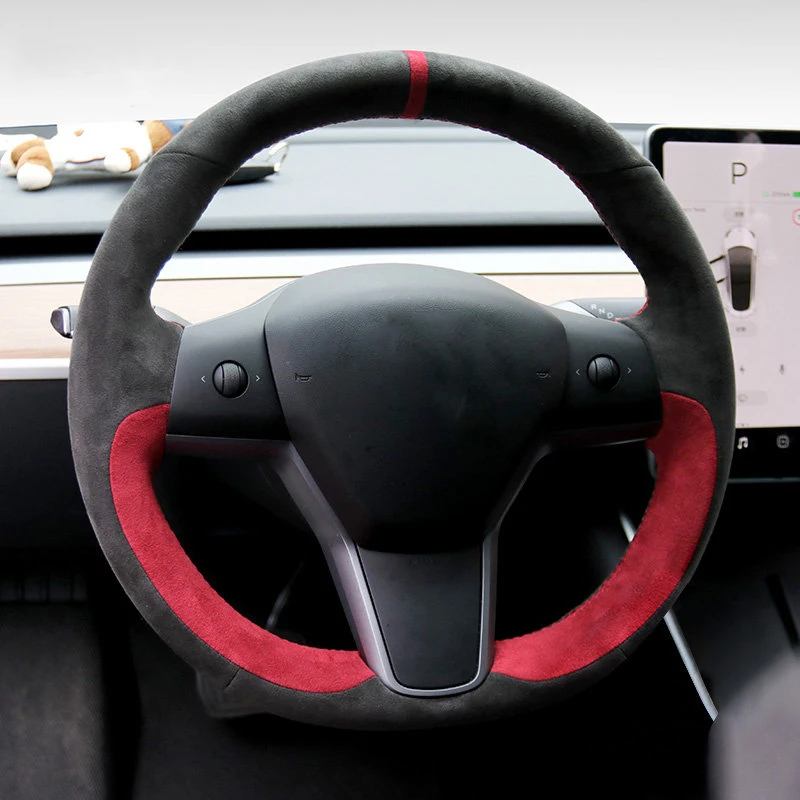 

Чехол на руль из алькантары для Tesla Model 3 Y 2016-2021