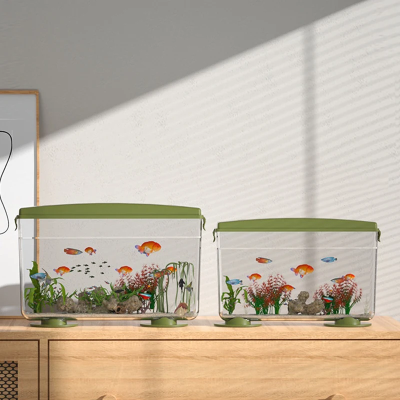PET Aquariums Shrimp Cover Small Fish Shrimps Turtle Tank Insect Specialized Container Mini Portable Ecosystem Watertank