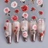 5D Embossed Nail Stickers Valentine‘s Day Red Rose Flower Self-Adhesive Sliders Decals Simple Ladies Manicure Decoration Foils 6
