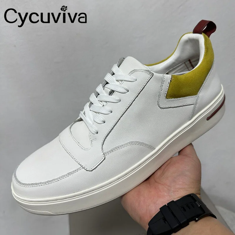 

Real Leather Spring Brand Bussiness Shoes For Men New Lace Up Flat Casual Shoes Male Round Toe Designer Seankers Men
