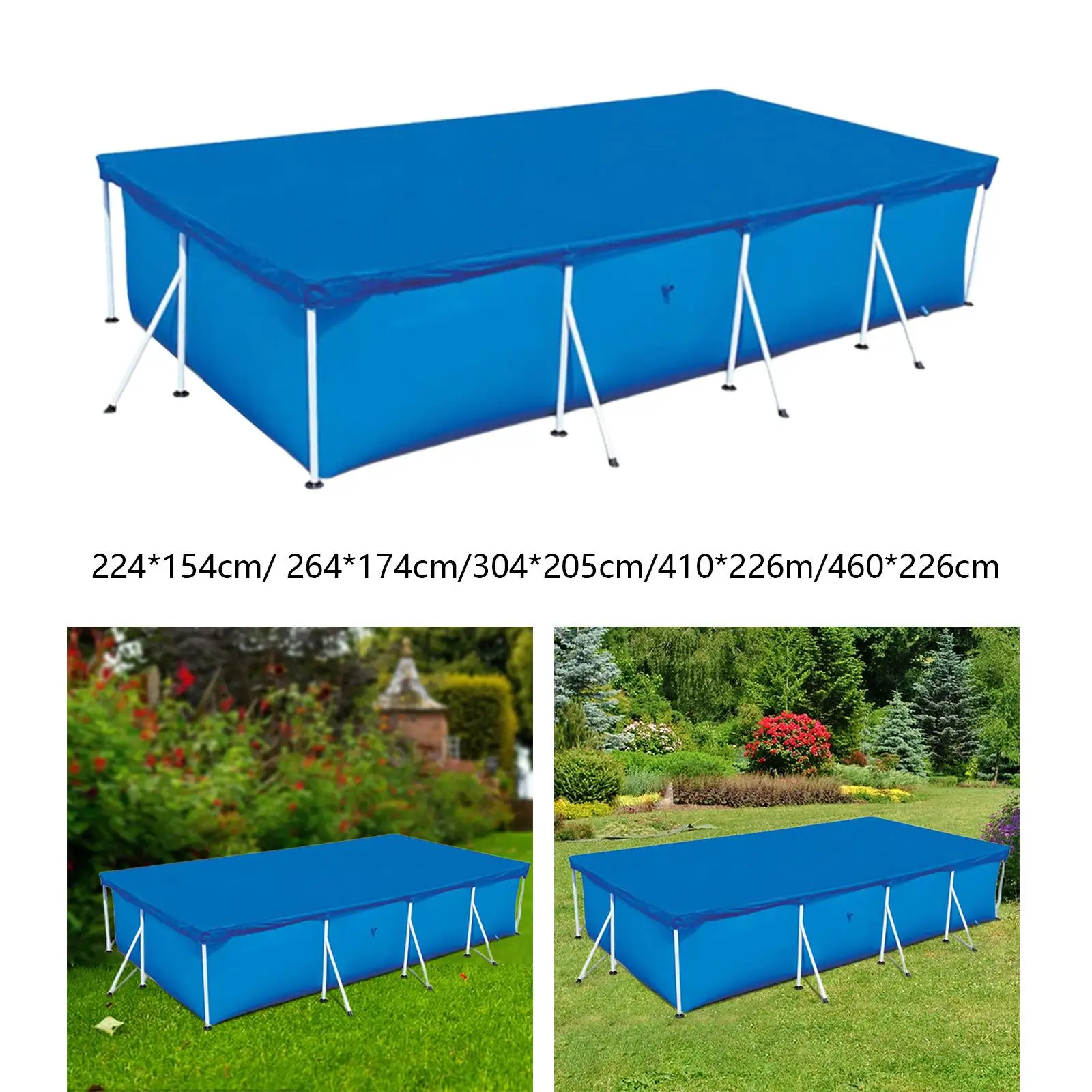 Rectangular Pool Cover Foldable Inflatable Pool Cover for Outdoor Paddling