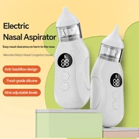 Justlang Electric Baby Nasal Aspirator Rechargeable Nose Cleaner Suction Device Low Noise 9 Suction Levels 2 Silicone Tips