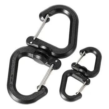 Double Clip Carabiner with 360° Swivel – Multi-Use Outdoor S-Shaped Hook Clip 1