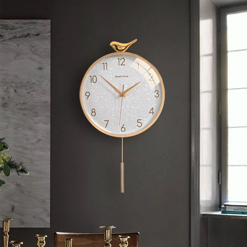 Wall clock table decoration accessories pure copper antler shape bedroom Interior luxury silent pendulum home fashion Nordic art 6