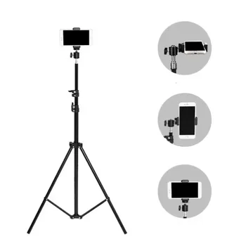 Treppiede pieghevole da 56 cm a 160 cm, estensibile, per cellulare, supporto per foto e video in diretta, multifunzionale, per selfie e riprese video.