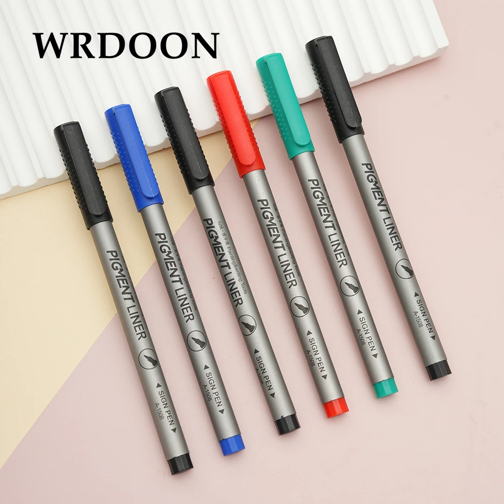 Permanent Marker Pen Marker Pens Permanent Marker Permanent Markers Pen Marker Paint Marker Pen Markers Pen Marker Pen Art Marker Pens Art Markers 6pcs Waterproof Art Markers Brush Pen Office Student School Painting Line Drawing Black Fine Sketch Pens Art Supplies 0.5mm