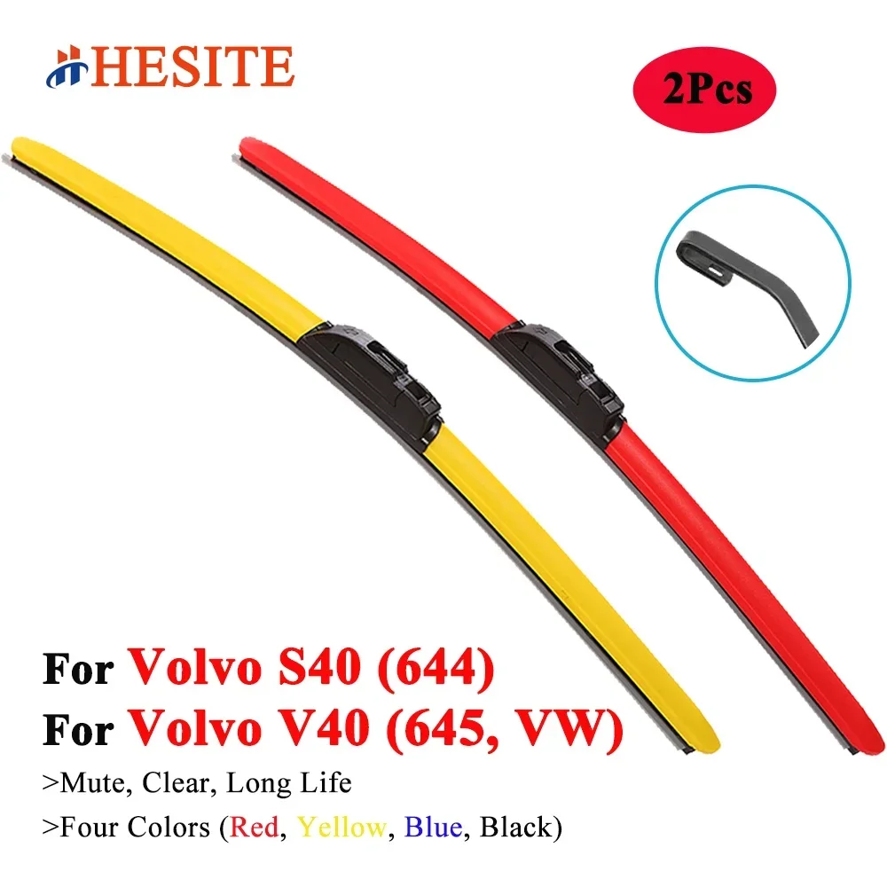 

HESITE Colorful Wiper Blade For Volvo V40 S40 644 645 1995 1996 1997 1998 1999 2000 2001 2002 2003 2004 2005 2006 2007 2008 2009