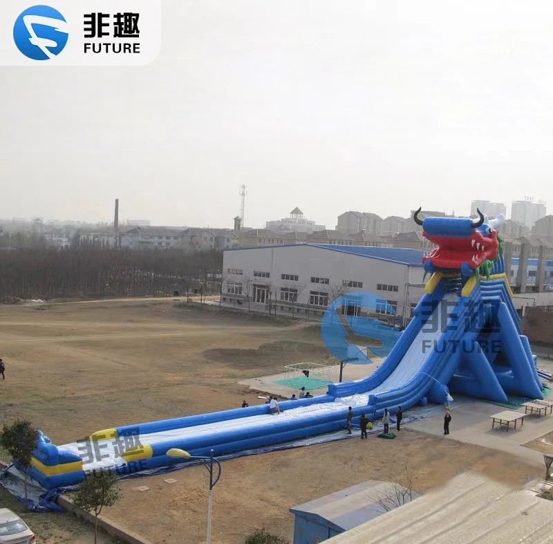 Scivolo Gonfiabile Gigante Dello Scivolo D'Acqua Di Salto All'Aperto Dei Giochi Del Parco Di Divertimenti Per L'Estate Fresca
