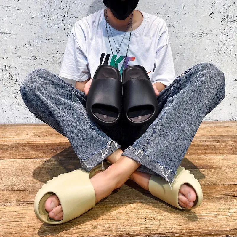 Eva Soft Flip Flops Male Thick Serrated Sole Anti-slip Shoes Men Women Summer Beach Slippers Luxury Brand Fashion Outdoor Indoor