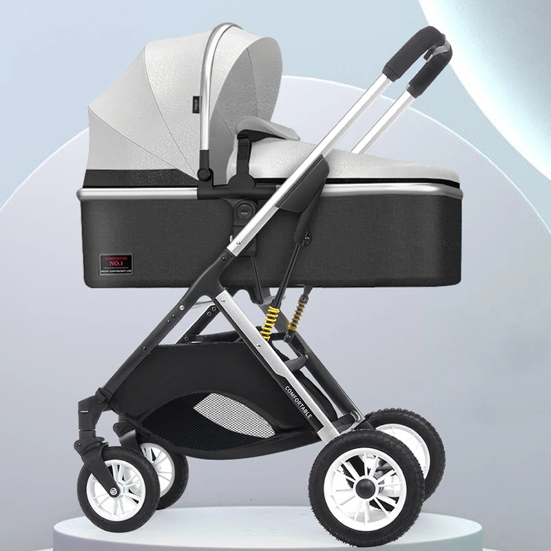 New Baby Stroller Cute Cartoon Dinosaur Baby Cariage High Landscape Foldable Stroller Bassinet Puchair Carry on Pram