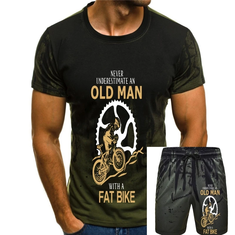 

Men T Shirt Never underestimate an old man with a fat bike Women t-shirt