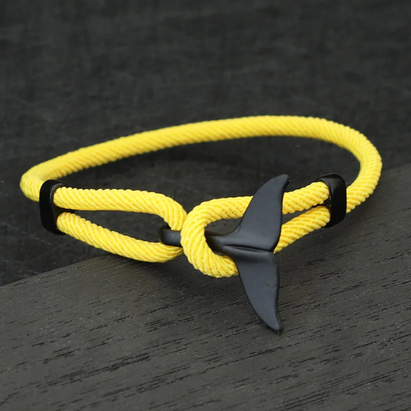 Noter Meer Tier Schwanz Armband Männer Einstellbare Milan Faden Armband Homme Strand Surf Schmuck Freund Geschenk Seil Schnur Armband – Detail 11