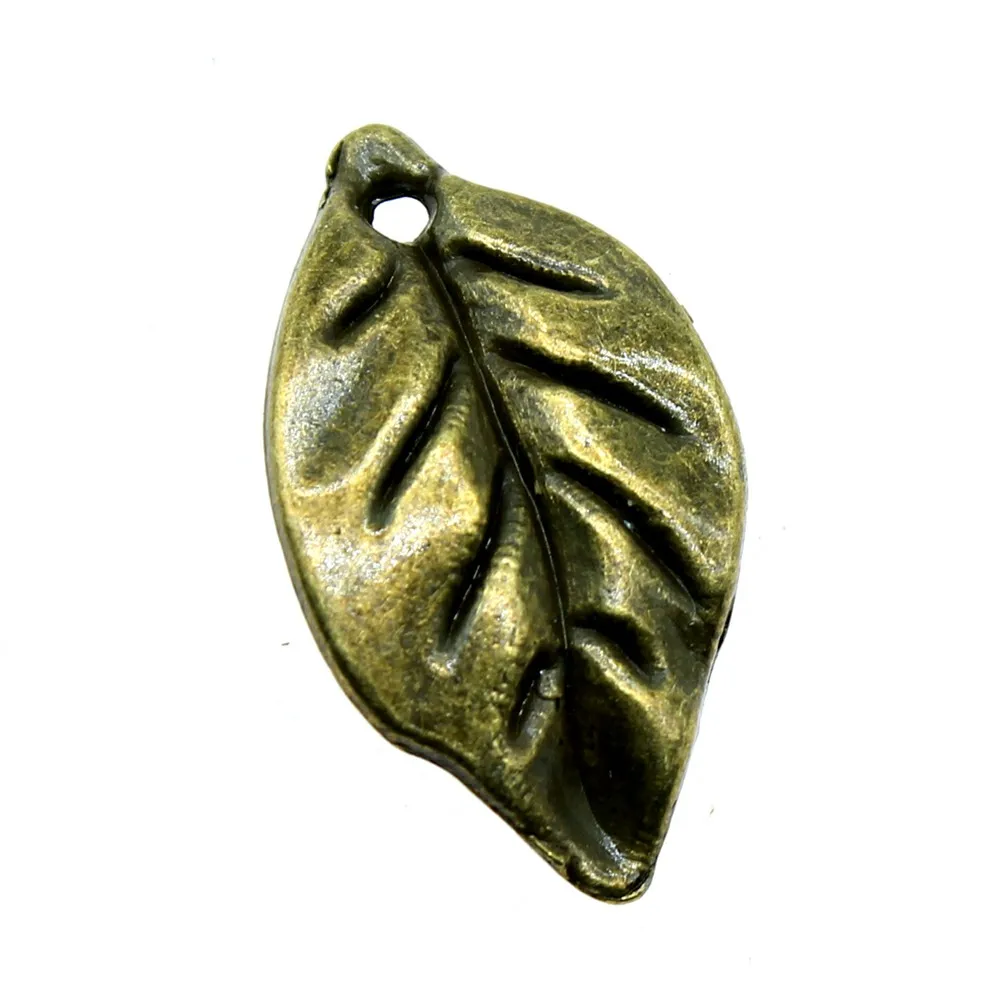 WYSIWYG 5pcs 25x14mm 빈티지 잎 펜 던 트 쥬얼리에 대 한 매력 골동품 청동 색 잎 펜 던 트 매력 리프 만들기