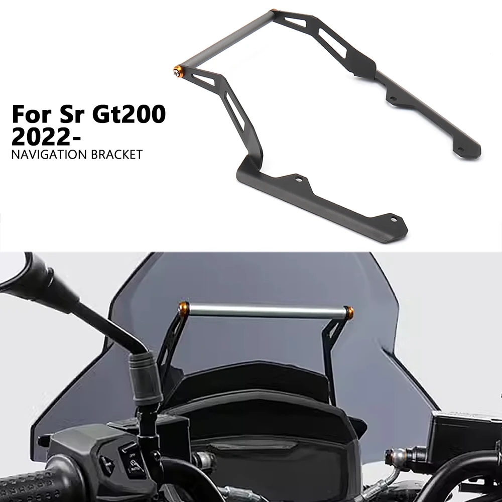 New 12mm/22mm GPS Mount Bracket Fit For Aprilia SR GT200 GT 200 Sr Gt200 2022 2023 GPS Navigation Phone Holder Frame Bracket