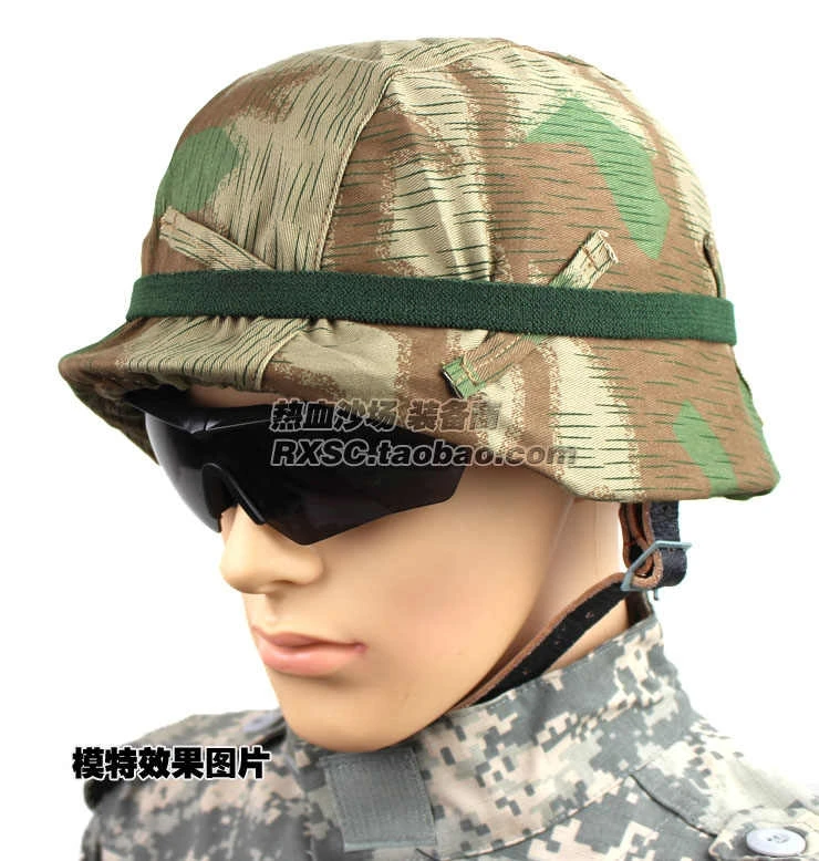 Invasion Stripes Militaria - Coque de Casque Allemand M35 Impacté Nord