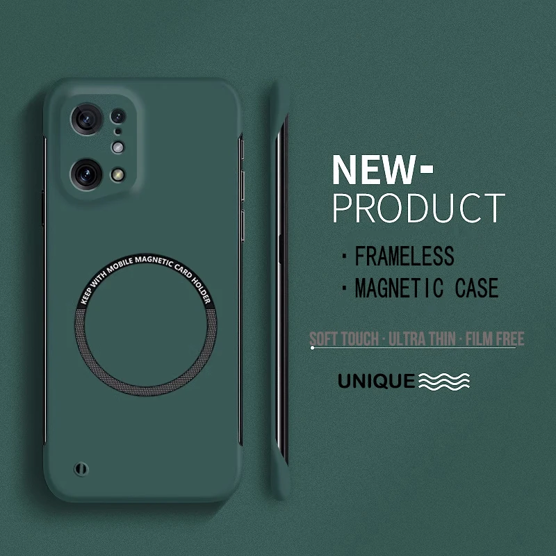 Ultra Thin Frameless Matte Magnetic Phone Case with Wireless Charging Compatibility