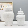 Nordic White flower vase Home Living Room Decoration Ceramic General Jar Tea Seal Jar Ceramic Storage Jar home decoration 1