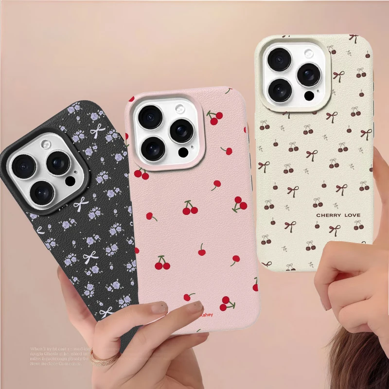 Cute Cartoon Cherry Flower Pattern Soft Case Cover