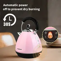 Large Capacity 1.7L Electric Kettle Stainless Steel Durable Rust-resistant Safe Auto Shut-off Kitchen Appliances 120V/1500W 1