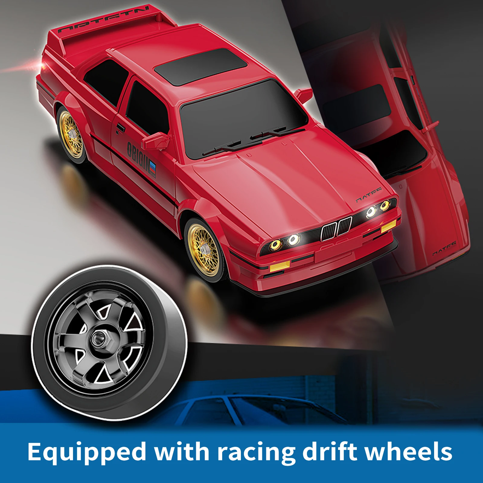 DC777A Remote Control Drift Car Remote Control Car 1/16 2.4GHz 30km/h Remote Control Race Car 4WD with Light Kids Gift 5