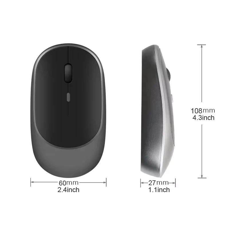 Wireless Mouse XIAOMI Bluetooth Wireless Mouse USB Rechargeable Ergonomics Adjustable DPI Office Silence Optical Electric 2.4G