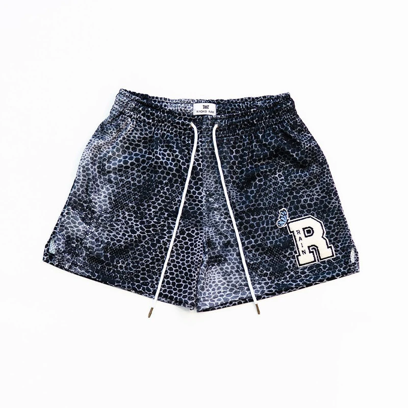New fashion bee-eye design men's and women's casual shorts mesh breathable quick drying basketball quarterpants