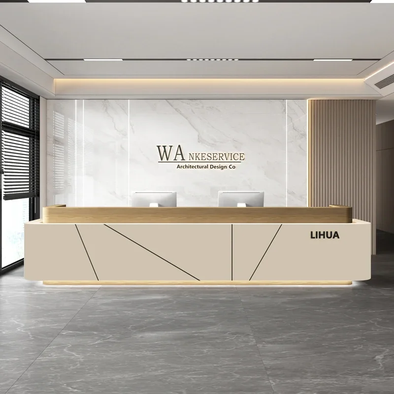 Modern Simple Reception Desks Corporation Beauty Salon Storage Lectern Desk Business Luxury Office Furniture Receptionsdisk FYRD
