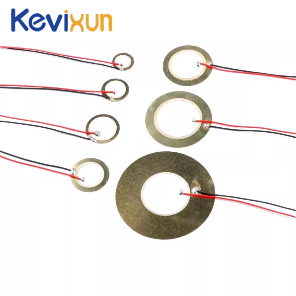 10pcs Piezoelectric Piezo Ceramic Wafer Plate Sounder Sensor Dia 12MM/15MM/18MM/20MM/27MM/35MM/50MM For Buzzer Loudspeaker wire