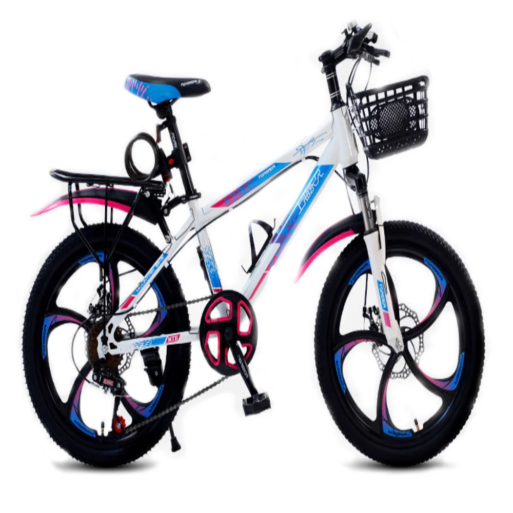 Children Mountain Bike 18/20/22/24Inch 1/7 Speed High Carbon One Piece