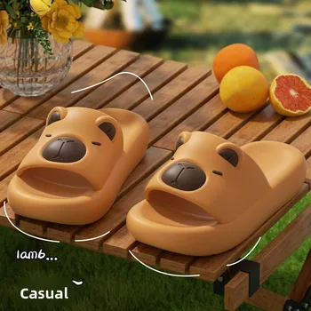 Unisex Capybara Themed Slippers Couple Matching Home Outdoor Anti-Slip Cartoon Clogs Suitable for Adults And Older Children 1