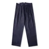 Red Tornado Double Pleated Wide Leg Denim Trousers Vintage Style Pants For Men 5