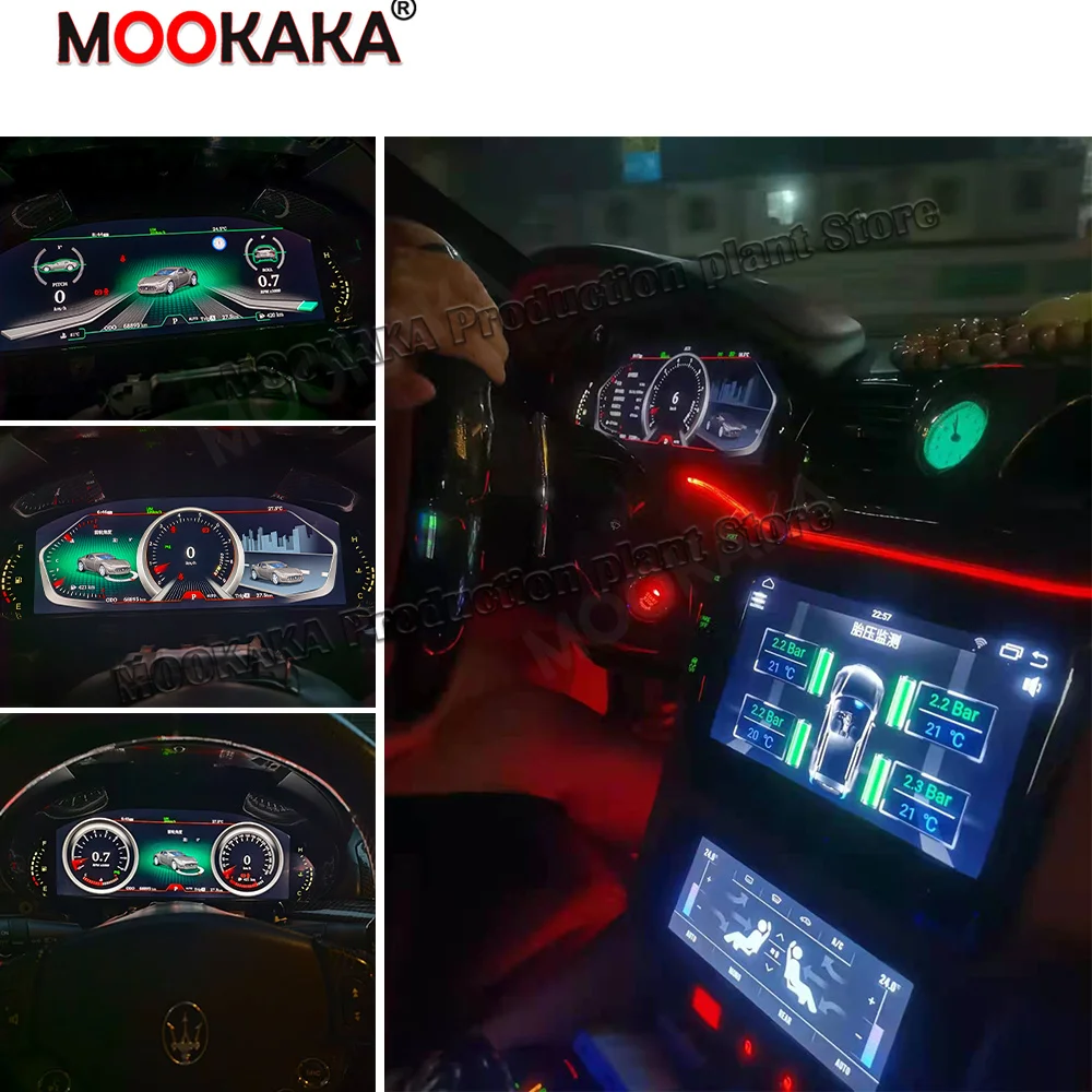 Per Maserati Gt/Gc Granturismo 2007-2017 Lcd Digital Dashboard Panel Virtual Intrattry Instrument Cluster Cockpit Tachimetro