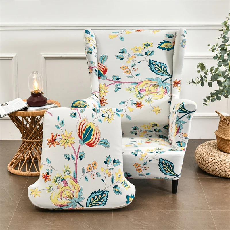 Floral Wing Chair Cover 21 Chair And Sofa Covers