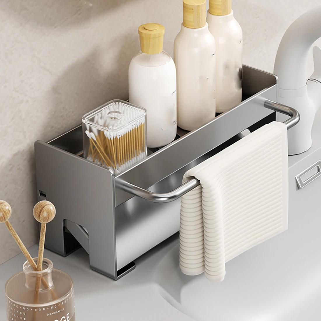 Kitchen Sink Stand Sponge Holder Dish Drainer Organizers Storage Accessories Shelf Storage Organizer Dish Drying Rack Gadgets - 4