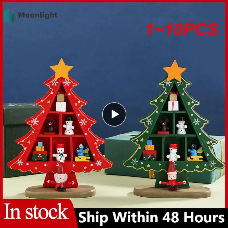 

1 ~ 10 шт. креативная Деревянная Рождественская елка, окно, магазин, настольный дисплей, фотография, украшения для праздника, подарки
