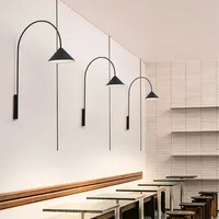 Ozz Wall Lamp Minimalist Long Rod Fishing wall Lamp Creative Background dining lamp Dining Room Living Room Restaurant Arc Light 2