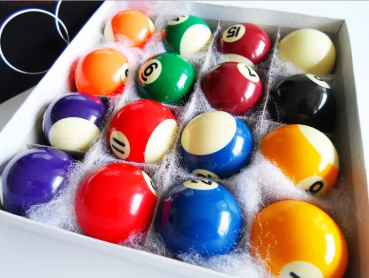 American 25/32/38/50.8/52.5/57.2mm pool balls billiard set and triangle frame