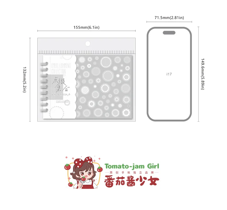 Journal GO 20 Seiten Niedliche Mini-Aufkleber Scrapbooking Karten Tagebuch Planer Deko PET Bubble Sticker DIY Journal Planer – Detail 19
