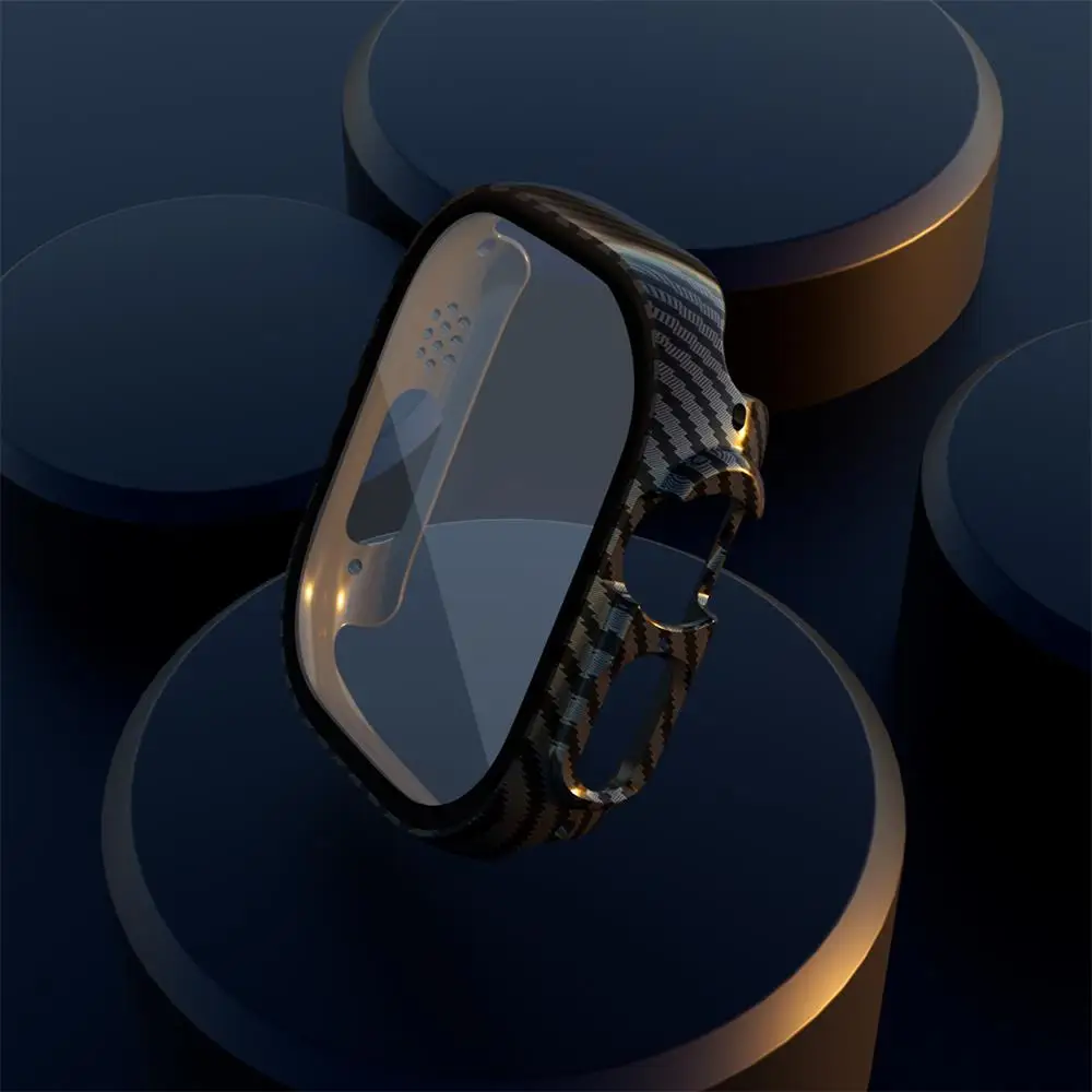 Glass+case For Apple Watch Ultra 2 3 49mm smartwatch PC Bumper+Screen Protector Tempered Cover iwatch series band Accessories