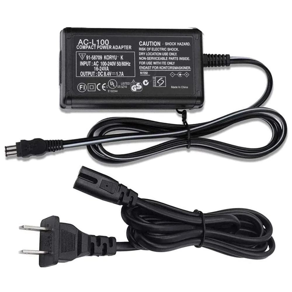 KUTOU AC Adapter Charger For Sony AC-L100 AC-L10 AC-L10A AC-L10B AC-L15 AC-L15A AC-L15B AC-L15C AC-L100B AC-L100C AC-L100D